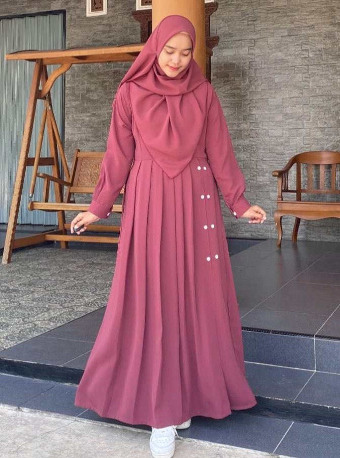 Anaya Gown Borka- Pink
